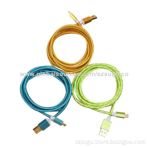 New design colorful alloy USB data cable for iPhone 5/6New